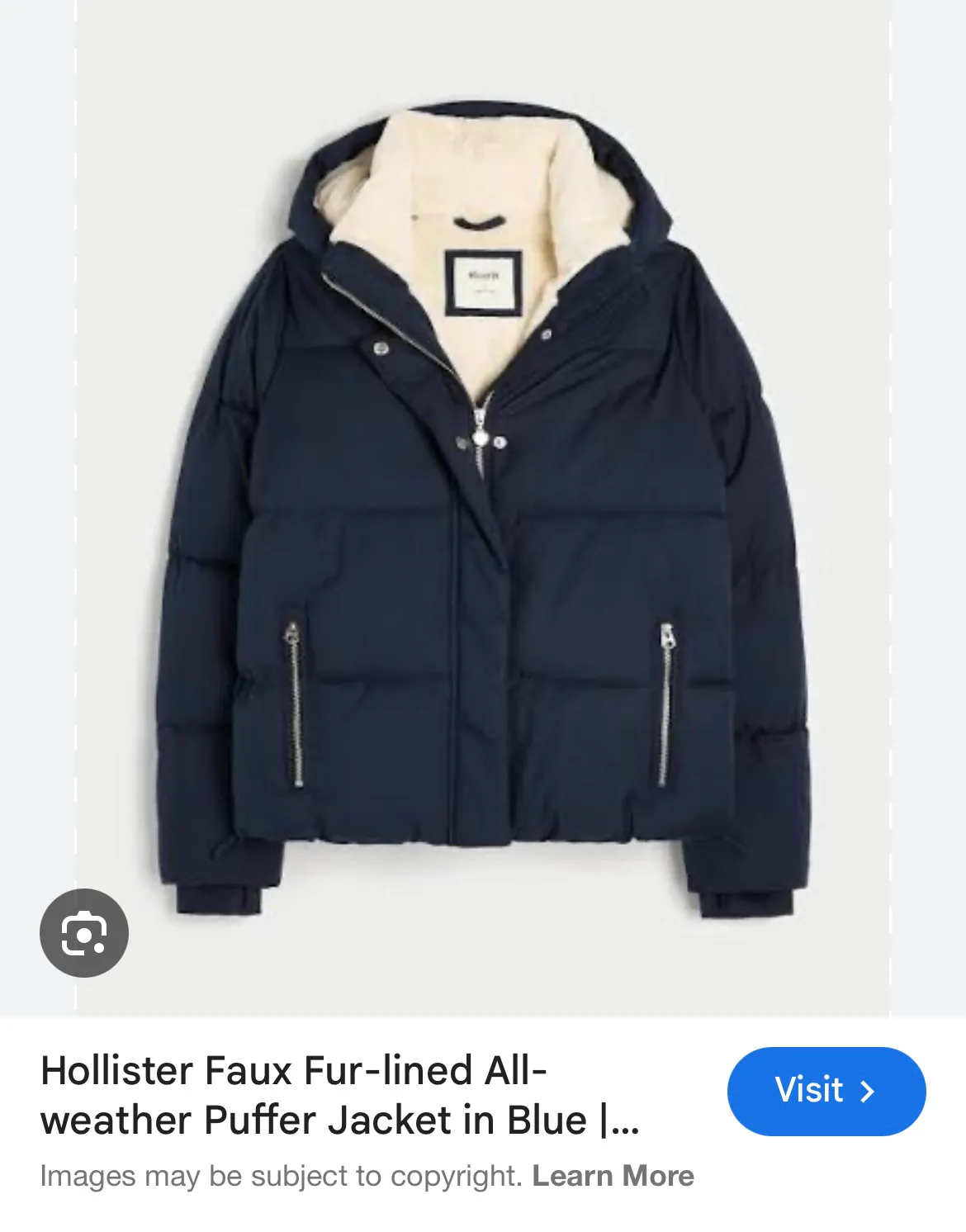 Hollister Faux Fur-lined All-weather Puffer Jacket