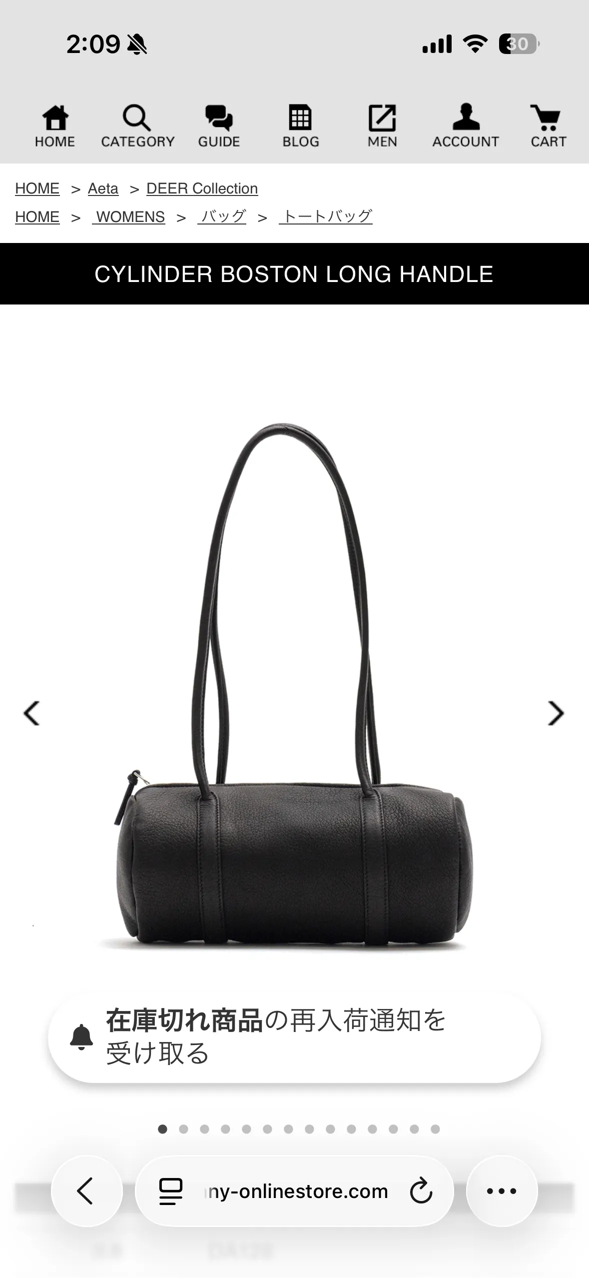 아에타 실린더 보스턴 롱 핸들