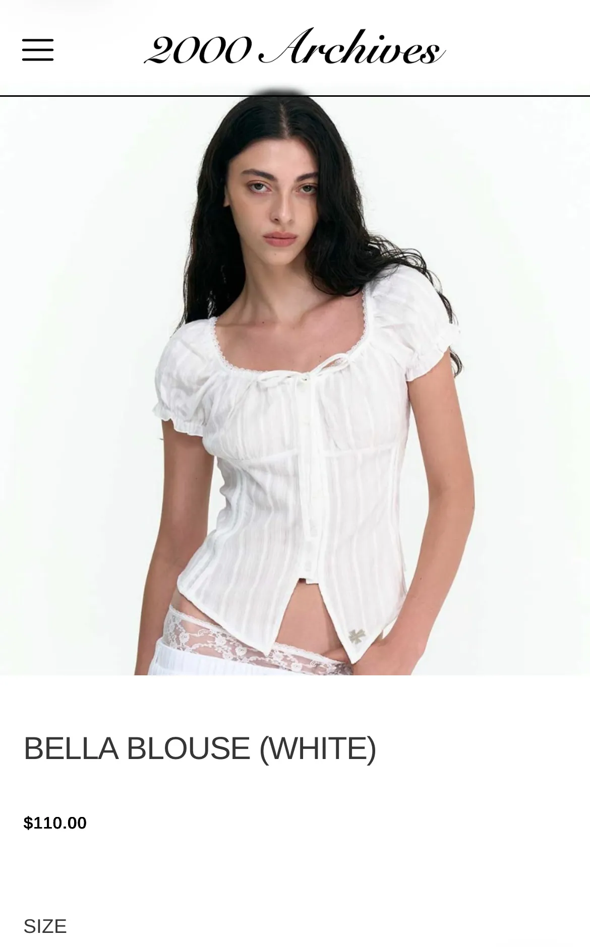 2000 archives bella blouse white