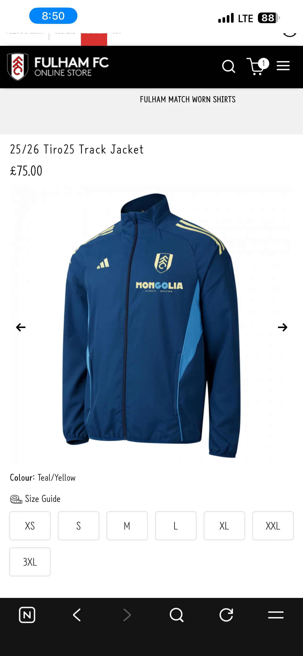 풀럼 25/26 Tiro25 Track Jacket