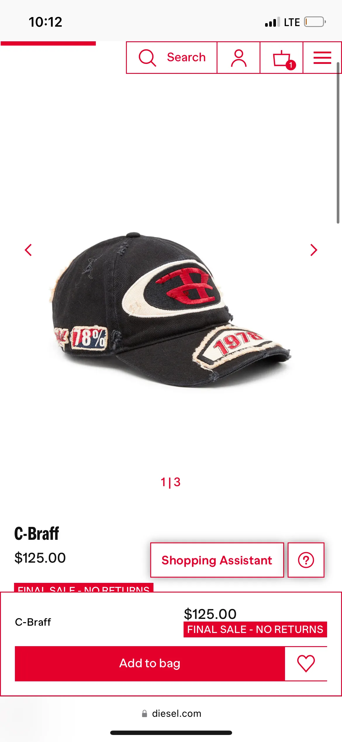 디젤 C-Braff 볼캡