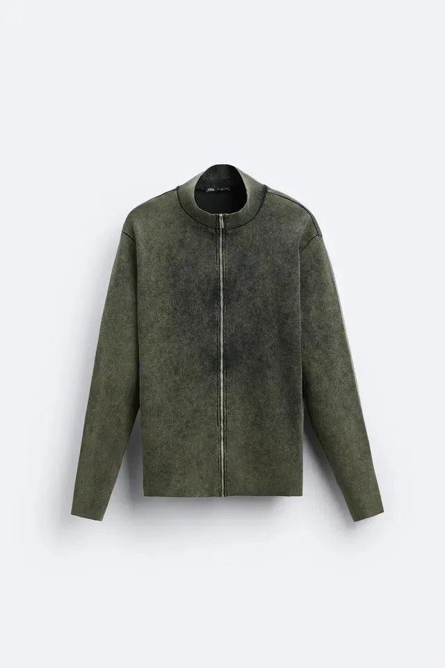 zara vintage effect ribbed jacket