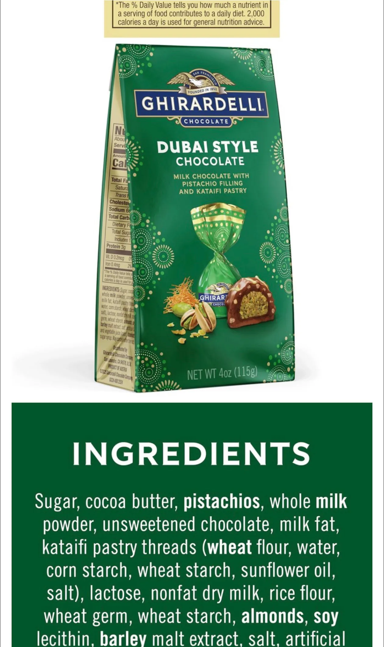 기라델리 두바이 스타일 초콜렛