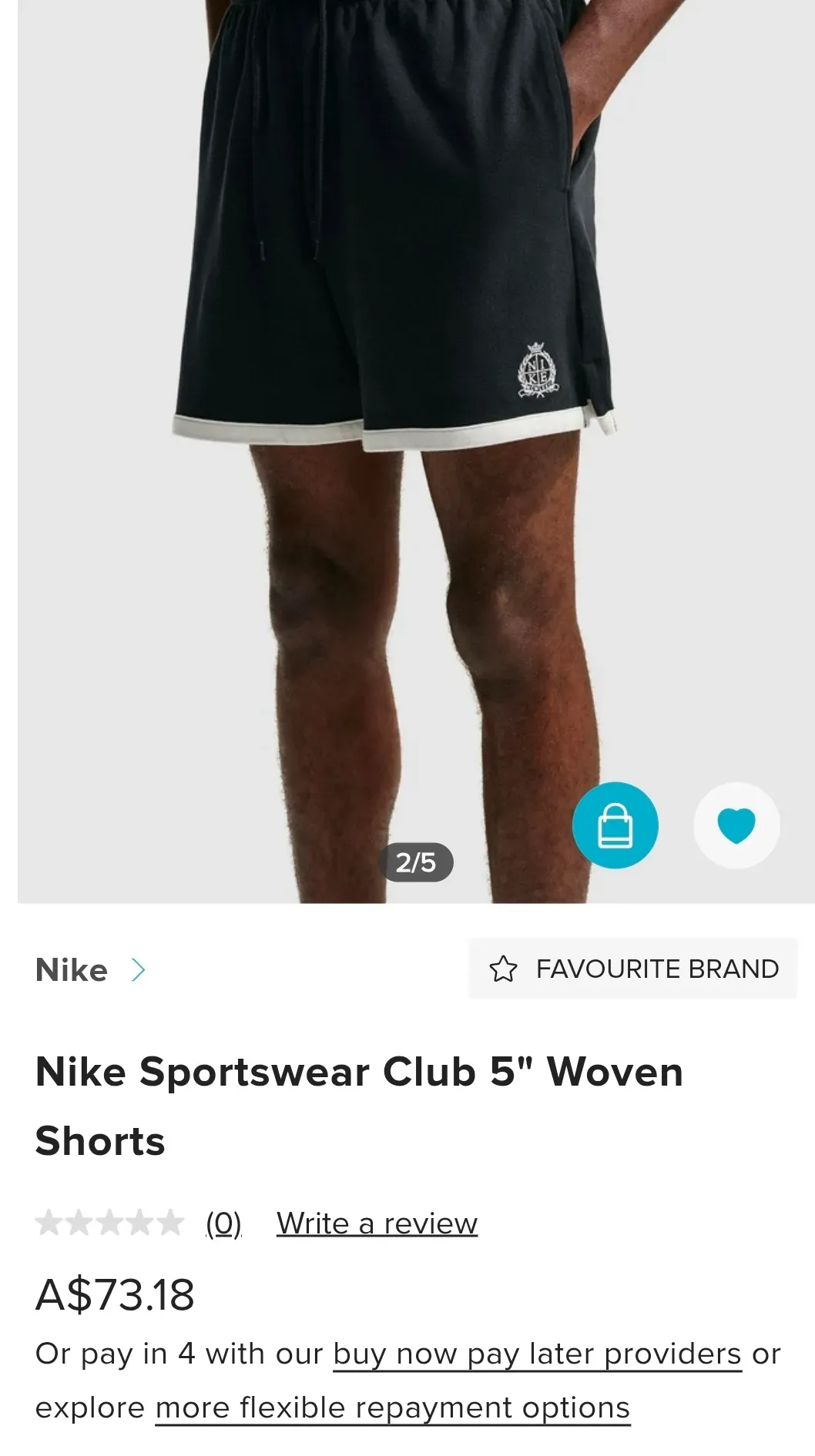 나이키 스포츠웨어 클럽 5 우븐 쇼츠