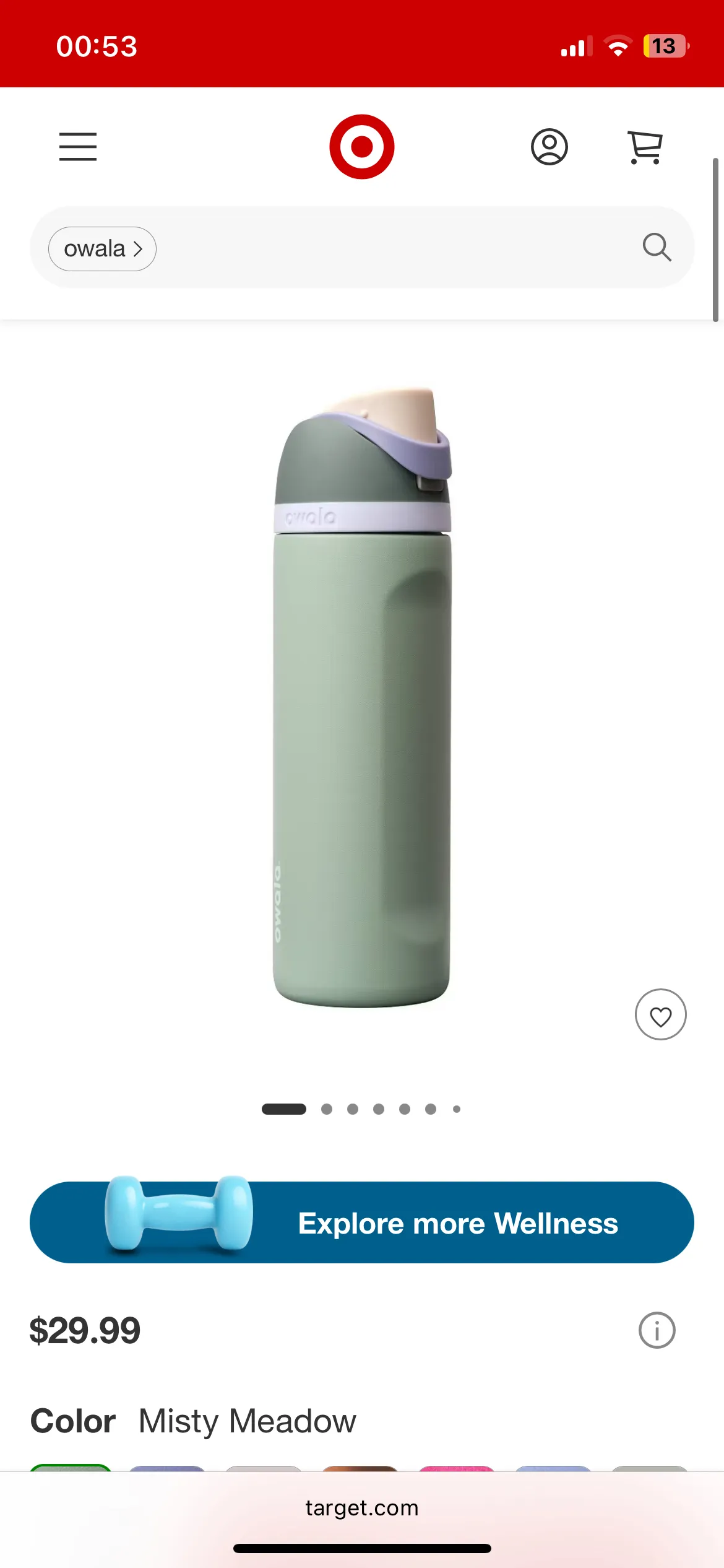 owala 오왈라 misty meadow 24oz