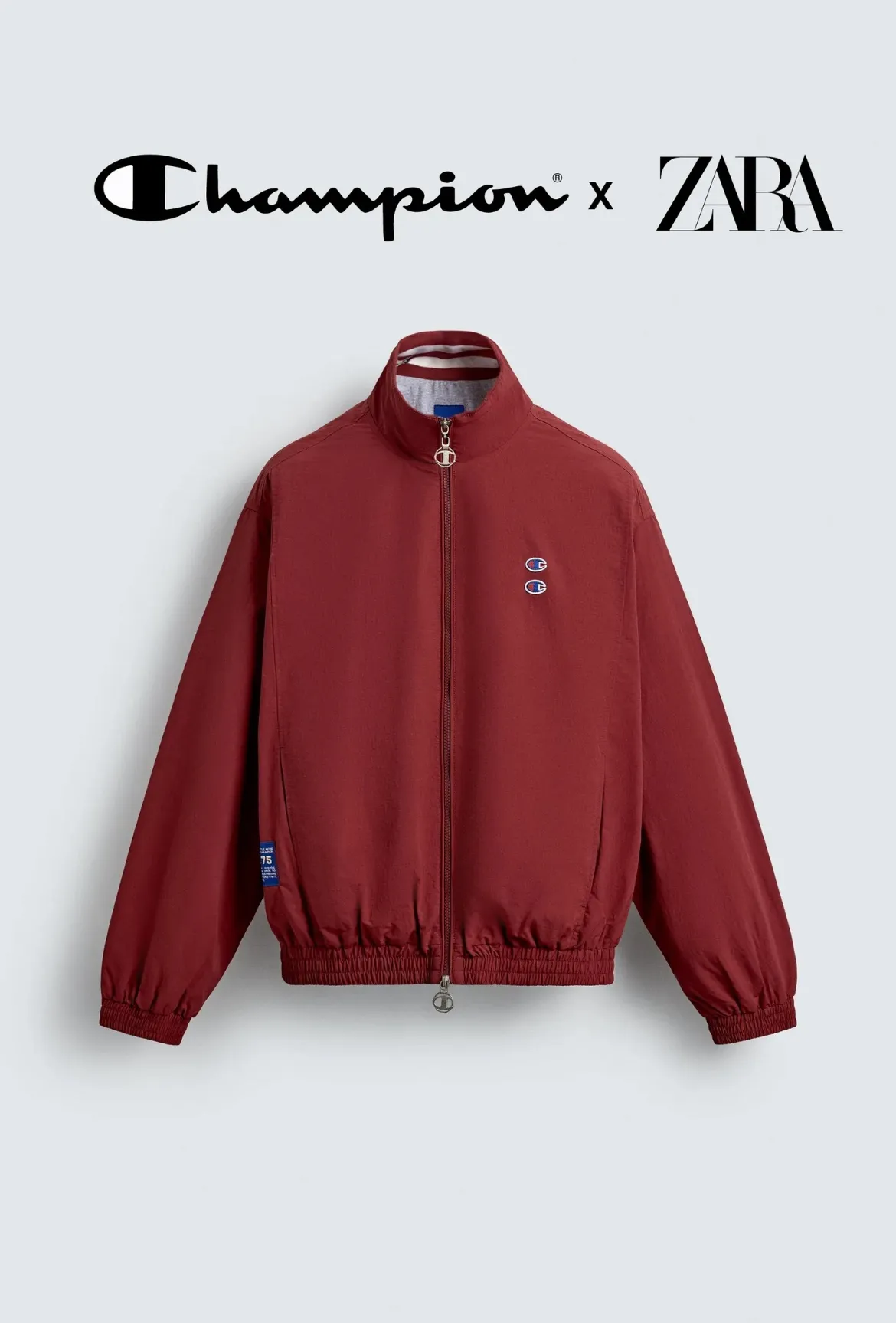챔피온 x 자라 콜라보 테크니컬 패치 자켓