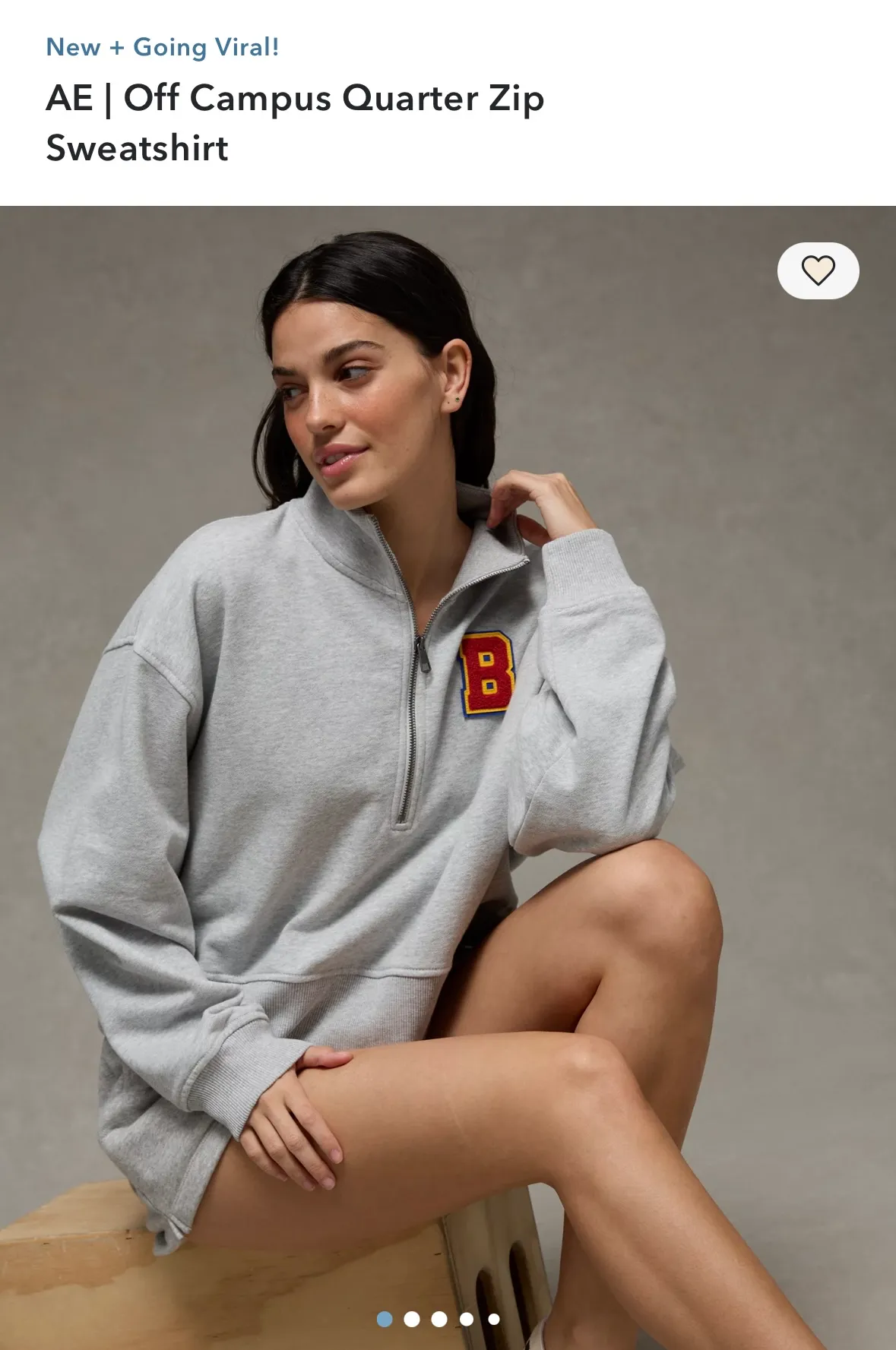 American eagle Off Campus Quarter Zip Sweatshirt
